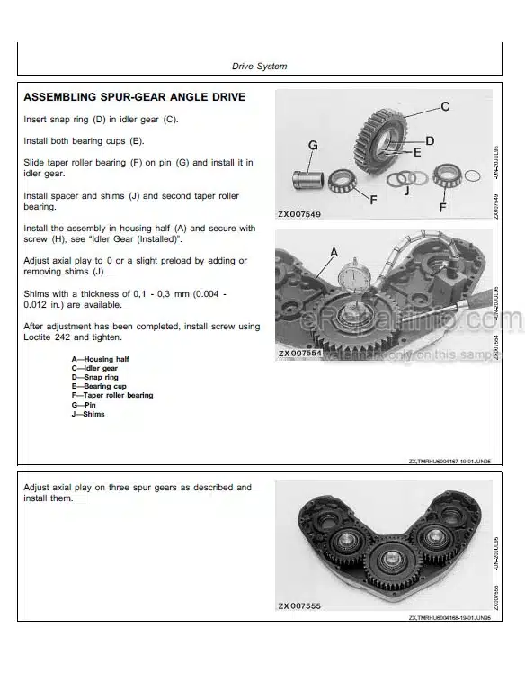 Photo 6 - John Deere 664 To 645A Technical Repair Manual Row Crop Header And Windrow Pickup TM4530