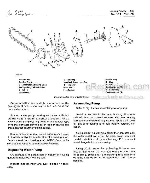Photo 4 - John Deere 699 Technical Manual Cotton Picker TM1054