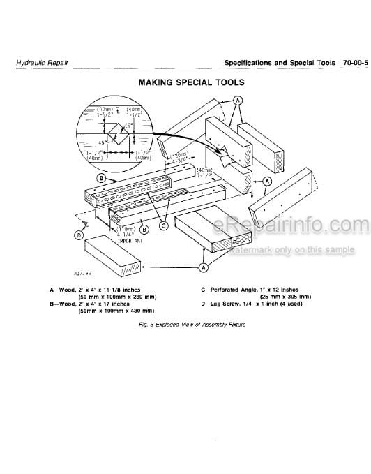 Photo 5 - John Deere 7000 7100 Technical Repair Manual Drawn Conservation Folding Integral Max Emerge Planter TM1154