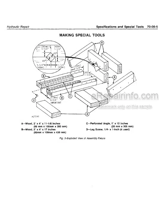 Photo 5 - John Deere 7000 7100 Technical Repair Manual Drawn Conservation Folding Integral Max Emerge Planter TM1154