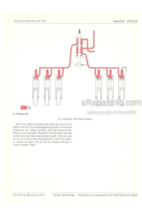 Photo 4 - John Deere 7000 7100 Technical Repair Manual Drawn Conservation Folding Integral Max Emerge Planter TM1154