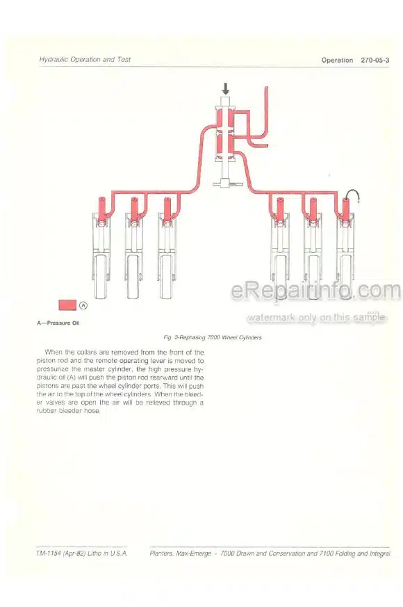 Photo 4 - John Deere 7000 7100 Technical Repair Manual Drawn Conservation Folding Integral Max Emerge Planter TM1154