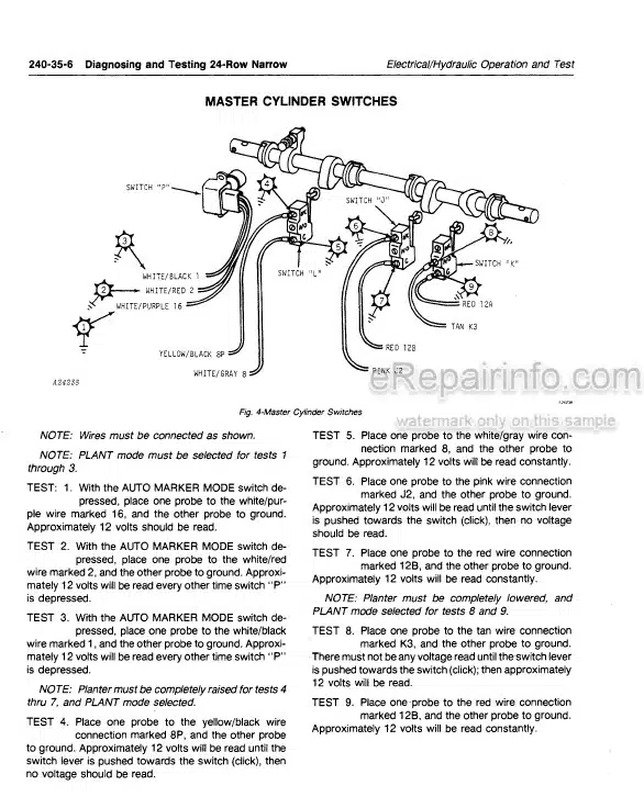 Photo 5 - John Deere 7000 Technical Repair Manual Folding Max Emerge Planter TM1211