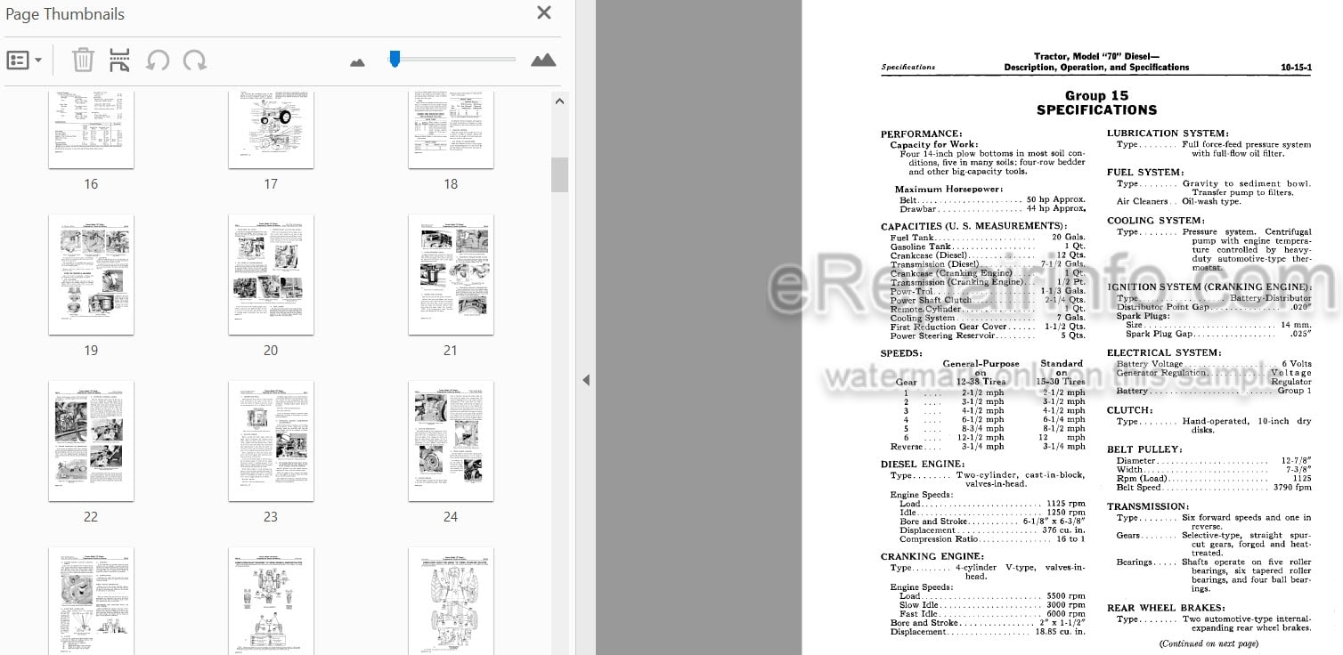 Photo 3 - John Deere 70 Service Manual Diesel Tractor SM2017