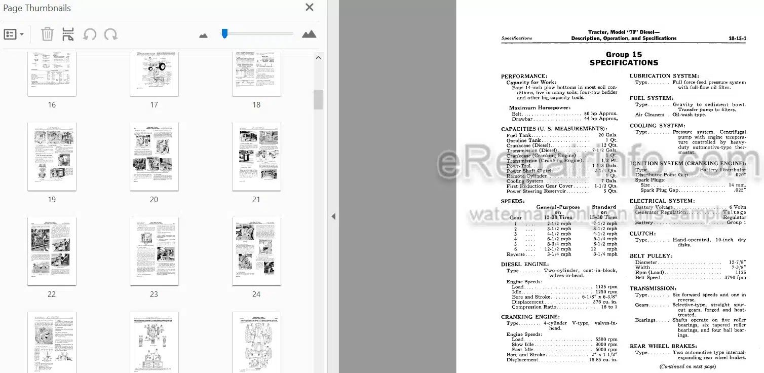 Photo 3 - John Deere 70 Service Manual Diesel Tractor SM2017