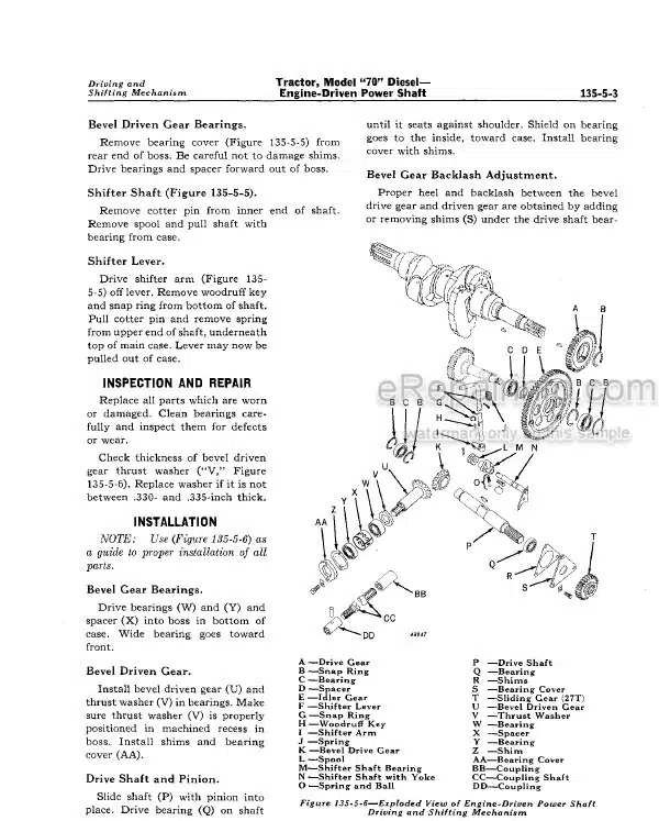 Photo 4 - John Deere 70 Service Manual Diesel Tractor SM2017