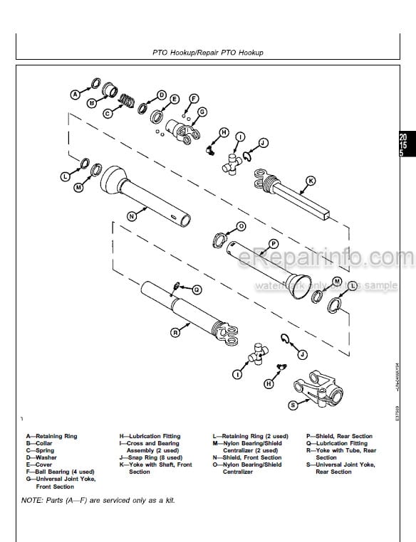 Photo 3 - John Deere 710 720 Technical Repair Manual Mower Conditioner TM1619