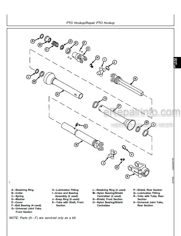 Photo 3 - John Deere 710 720 Technical Repair Manual Mower Conditioner TM1619