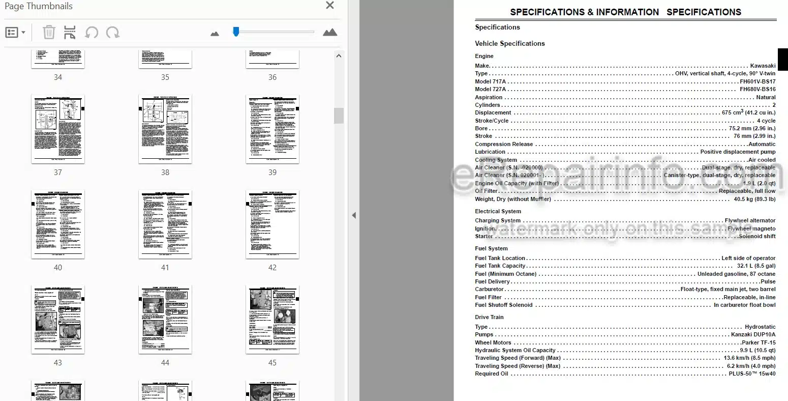 Photo 3 - John Deere 717A 727A Technical Repair Manual Mini Frame Z-Trak Mower TM2139 SN 030001-