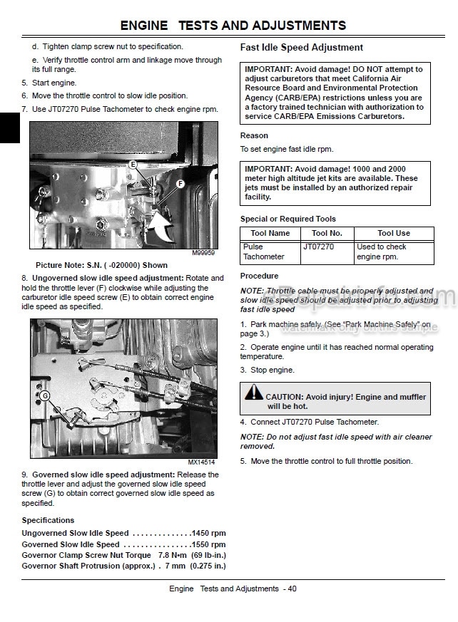 Photo 5 - John Deere 717A 727A Technical Repair Manual Mini Frame Z-Trak Mower TM2139 SN 030001-