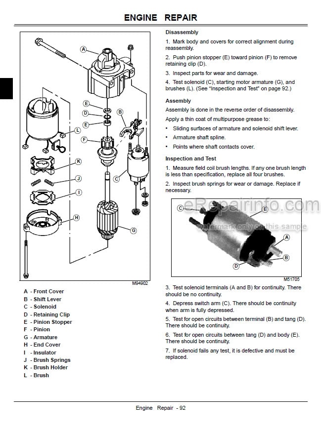 Photo 5 - John Deere 717A 727A Technical Repair Manual Mini Frame Z-Trak Mower TM2139 SN 030001-