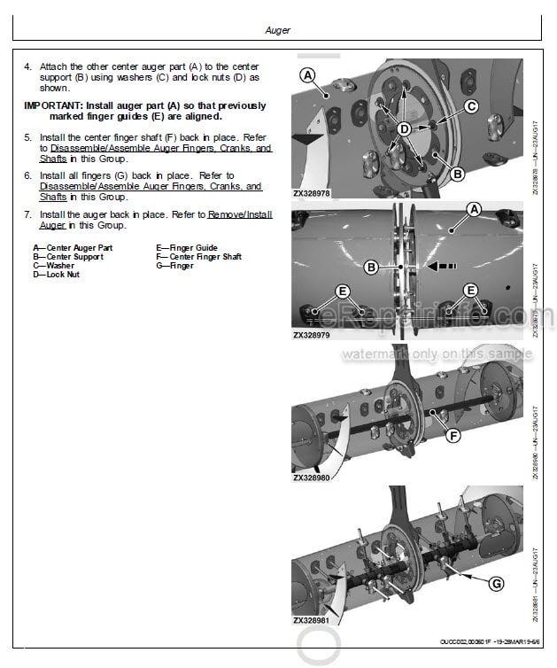 Photo 4 - John Deere 722X 725X 730X 740X Technical Repair Manual Cutting Platform TM413719