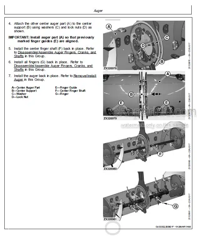 Photo 4 - John Deere 722X 725X 730X 740X Technical Repair Manual Cutting Platform TM413719