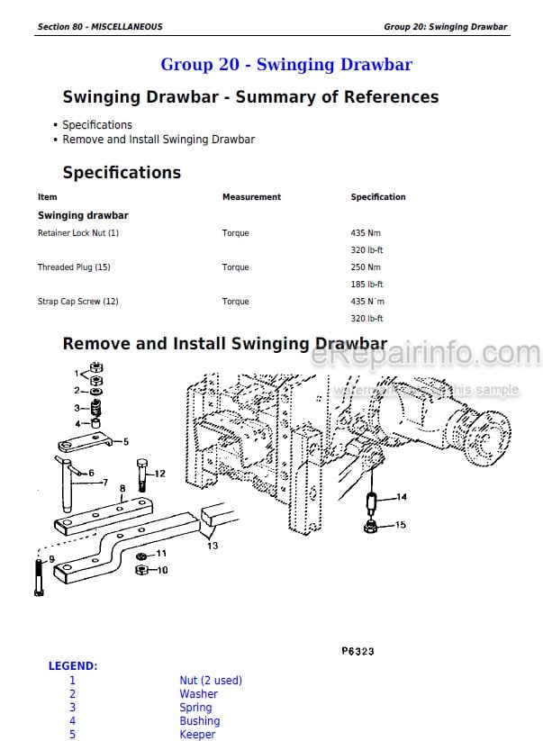Photo 4 - John Deere 7425 7525 6140J 6155J 6155JH Repair Manual Tractor TM605819