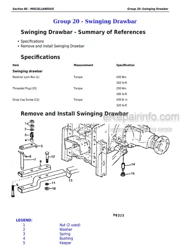 Photo 4 - John Deere 7425 7525 6140J 6155J 6155JH Repair Manual Tractor TM605819