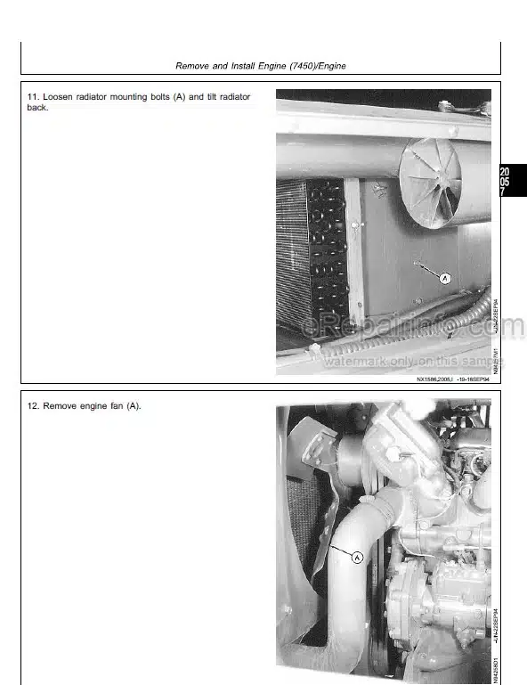 Photo 7 - John Deere 7440 7445 Technical Repair Manual Cotton Stripper TM1282