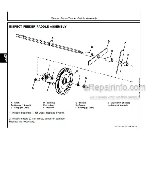 Photo 5 - John Deere 7450 7455 Technical Repair Manual Cotton Stripper TM1586