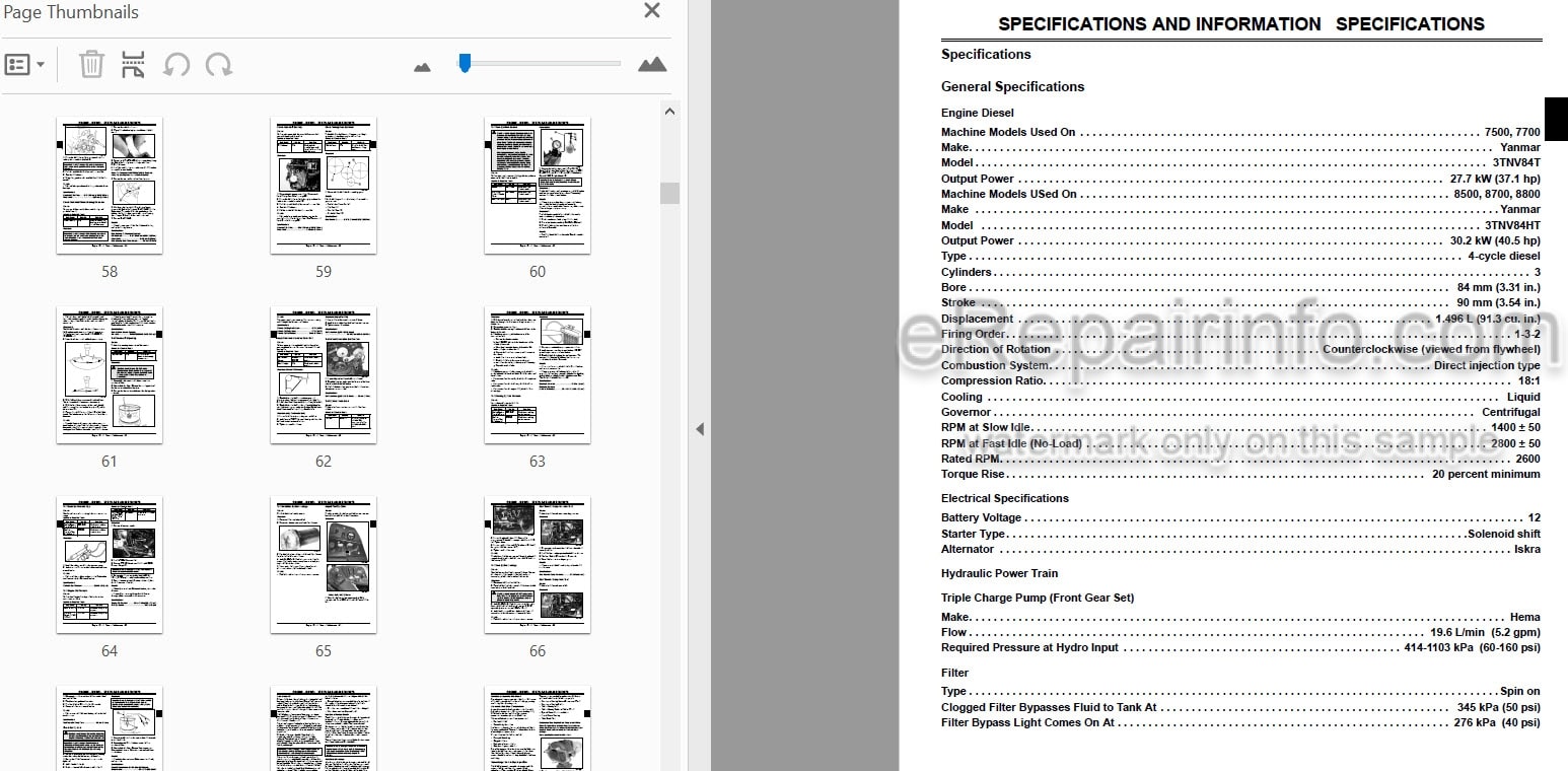 Photo 3 - John Deere 7500 To 8500E Cut Hybrid Technical Repair Manual Lightweight Fairway Mower TM107919