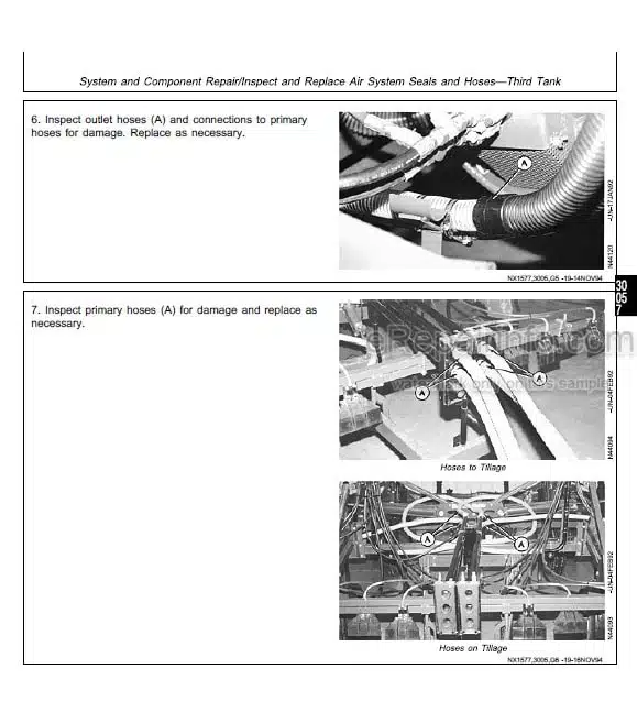 Photo 1 - John Deere 787 Technical Repair Manual Air Seeding System TM1577