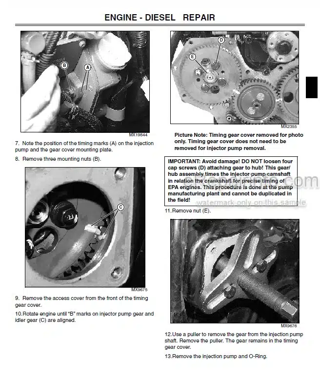 Photo 4 - John Deere 790 Technical Repair Manual Compact Utility Tractor TM2088