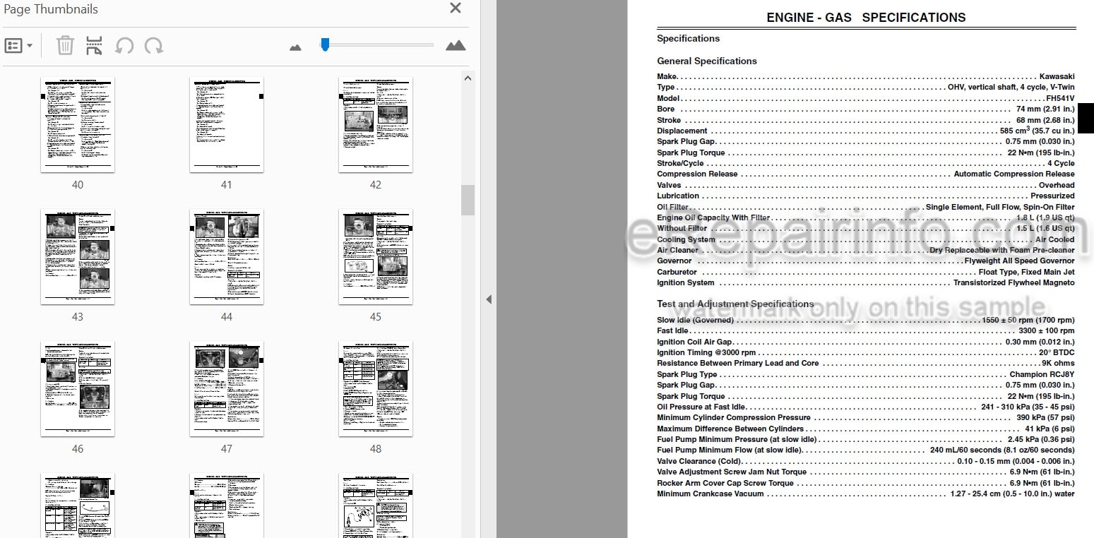Photo 4 - John Deere 7H17 Export Technical Repair Manual Commercial Walk Behind Mower TM2325