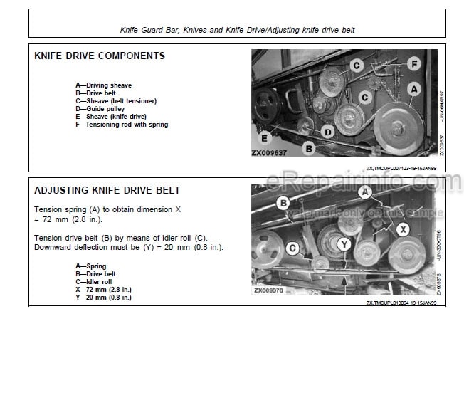 Photo 9 - John Deere 814 816 818 820 822 Technical Repair Manual Cutting Platform TM4533