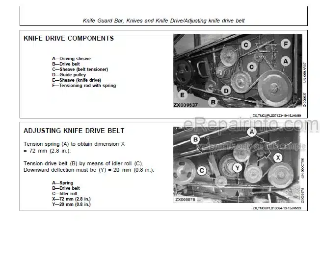 Photo 9 - John Deere 814 816 818 820 822 Technical Repair Manual Cutting Platform TM4533