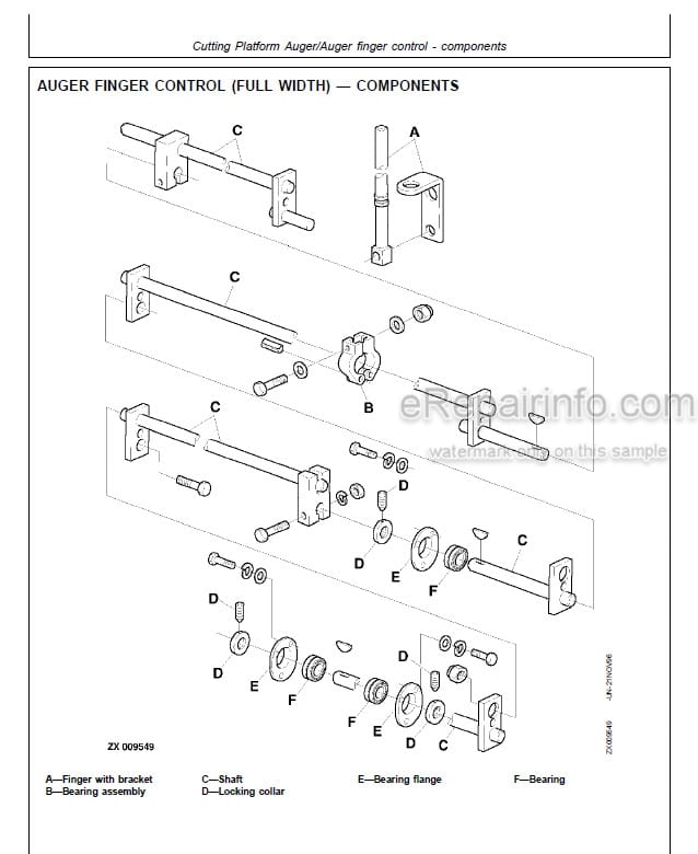 Photo 5 - John Deere 814 816 818 820 822 Technical Repair Manual Cutting Platform TM4533