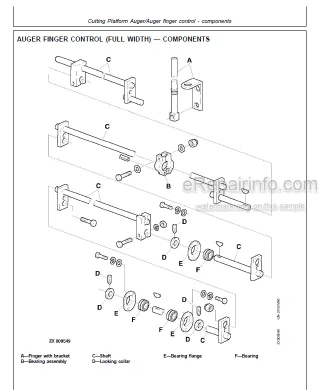 Photo 5 - John Deere 814 816 818 820 822 Technical Repair Manual Cutting Platform TM4533