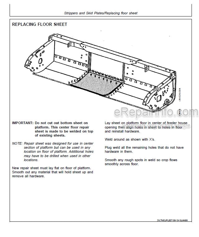 Photo 4 - John Deere 814 816 818 820 822 Technical Repair Manual Cutting Platform TM4533