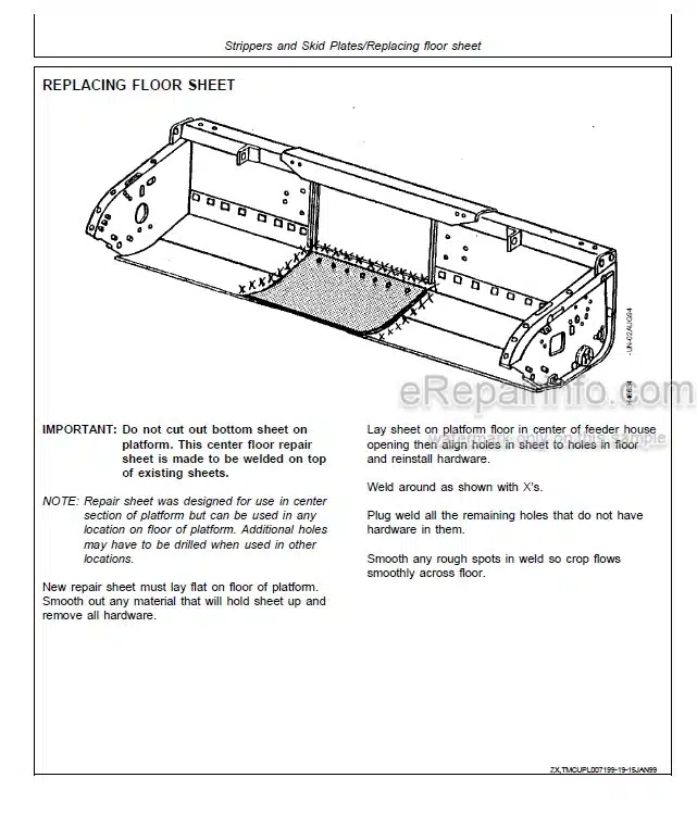 Photo 4 - John Deere 814 816 818 820 822 Technical Repair Manual Cutting Platform TM4533