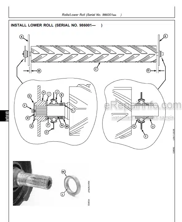Photo 5 - John Deere 820 Technical Repair Manual Mower Conditioner TM1547