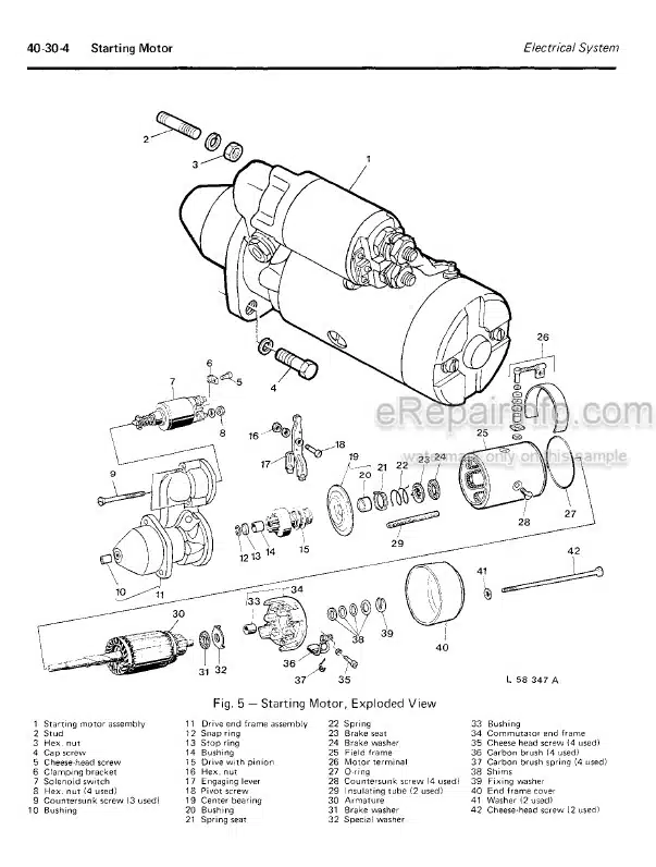 Photo 5 - John Deere 840 940 1040 1140 Technical Repair Manual Tractor TM4353