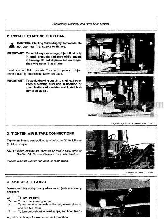 Photo 1 - John Deere 8450 8650 Technical Manual Tractor TM1355