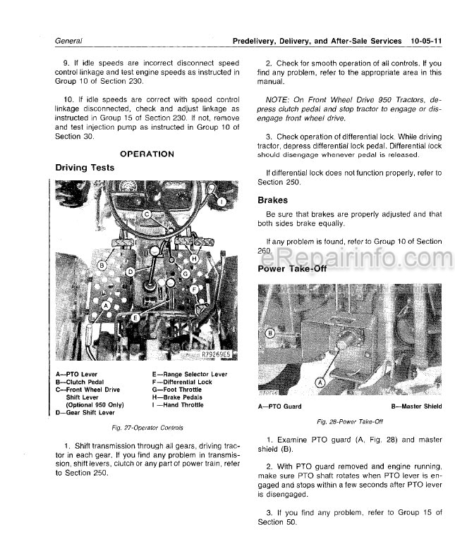 Photo 14 - John Deere 850 900HC 950 1050 Technical Repair Manual Tractor TM1192