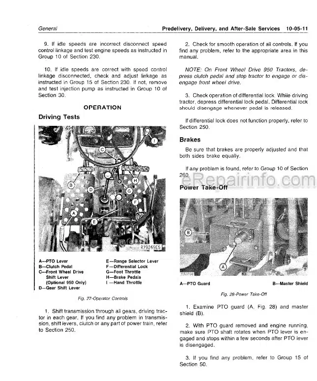 Photo 11 - John Deere 850 900HC 950 1050 Technical Repair Manual Tractor TM1192