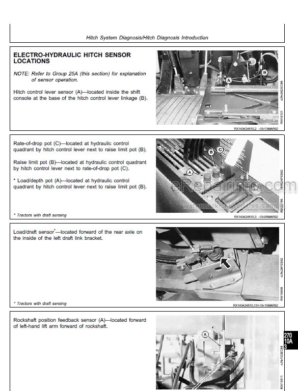 Photo 1 - John Deere 8560 8760 8960 Operation And Tests Technical Manual Tractor TM1434