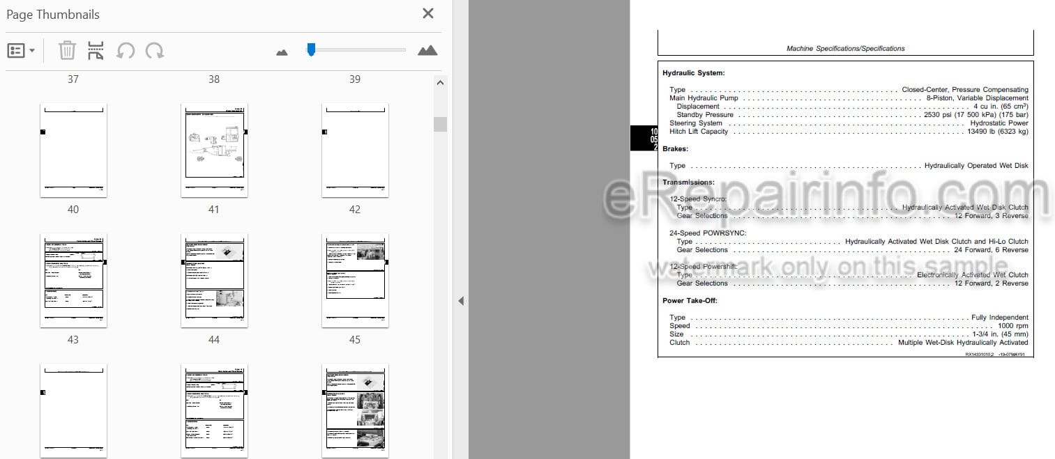 Photo 3 - John Deere 8560 8760 8960 Repair Manual Tractor TM1433