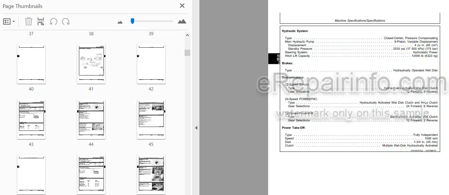 Photo 3 - John Deere 8560 8760 8960 Repair Manual Tractor TM1433