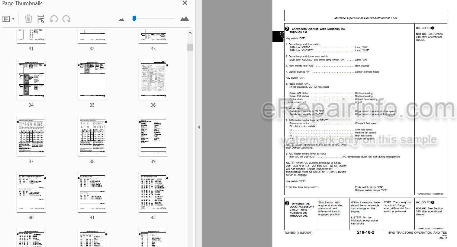 Photo 3 - John Deere 8570 8770 8870 8970 Operation And Tests Technical Manual Tractor TM1550