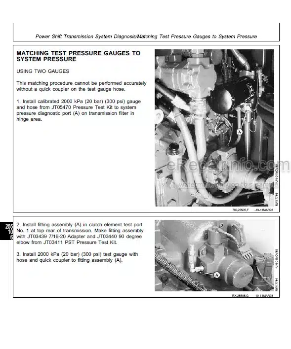 Photo 2 - John Deere 8570 8770 8870 8970 Operation And Tests Technical Manual Tractor TM1550