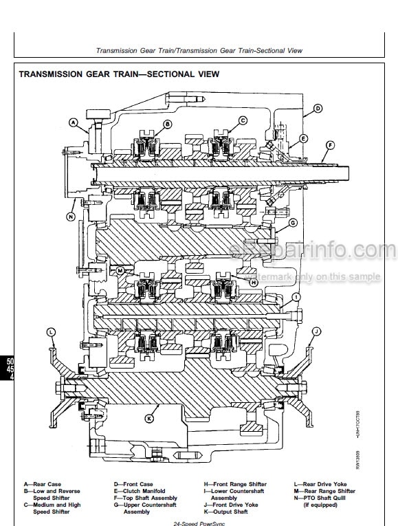 Photo 4 - John Deere 8570 8770 8870 8970 Repair Manual Tractor TM1549