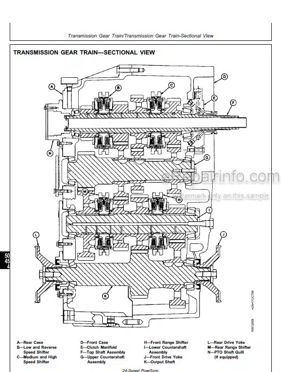 Photo 4 - John Deere 8570 8770 8870 8970 Repair Manual Tractor TM1549