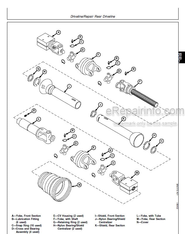 Photo 5 - John Deere 920 930 Technical Repair Manual Mower Conditioner TM1548