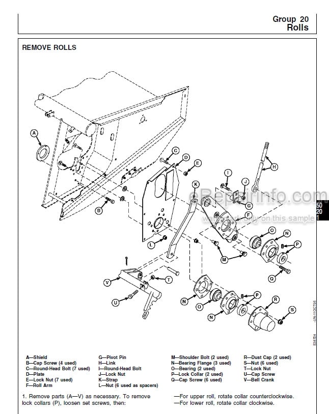 Photo 4 - John Deere 920 930 Technical Repair Manual Mower Conditioner TM1548