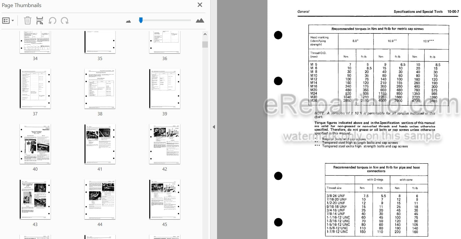 Photo 3 - John Deere 932 To 1085 Hydro 4 Repair Technical Manual Combine TM4387