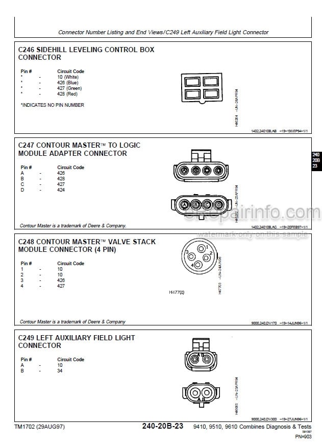 Photo 5 - John Deere 9410 9510 9610 Diagnosis And Tests Technical Manual Combine TM1702