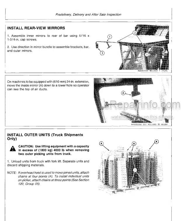 Photo 6 - John Deere 100 Series 102 115 125 135 145 155C 190C Technical Manual Tractor TM2328