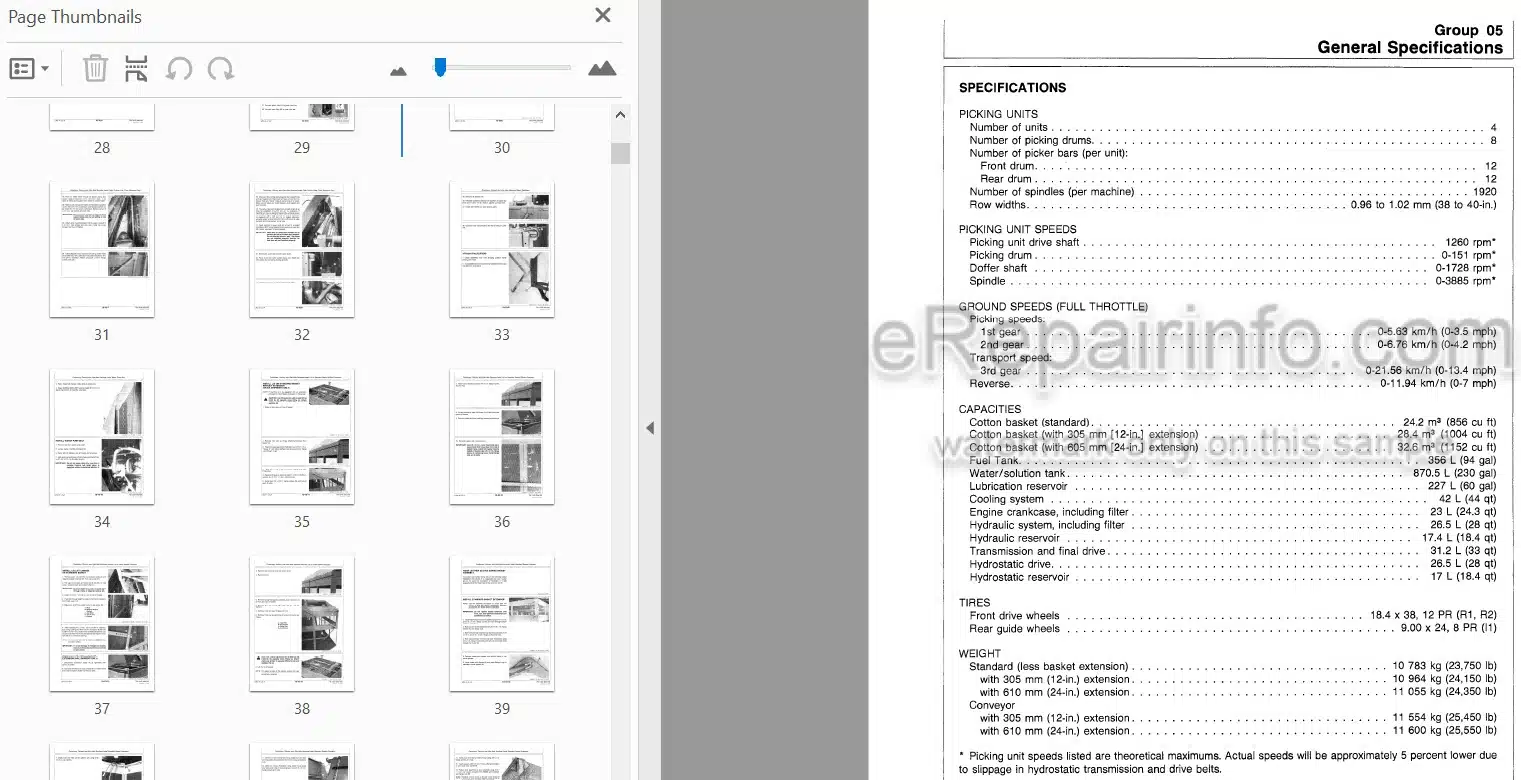 Photo 3 - John Deere 9950 Technical Repair Manual Cotton Picker TM1349