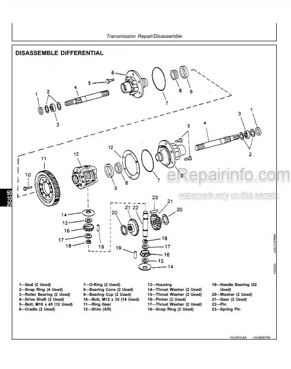 Photo 5 - John Deere 9960 Repair Manual Cotton Picker TM1448